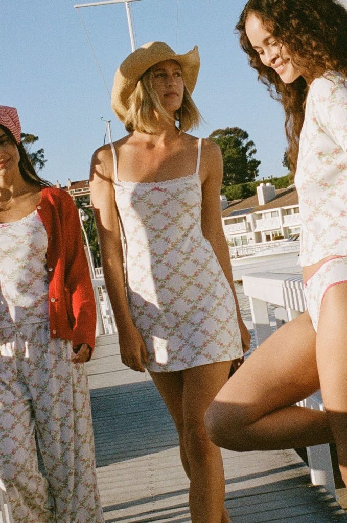 Raspberry Garden Pearl Slip Dress
