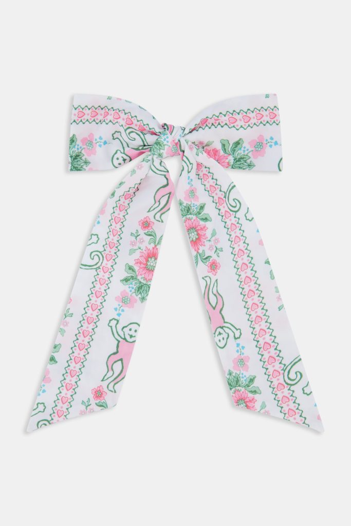 Monkey Block Stripe Belle Bow