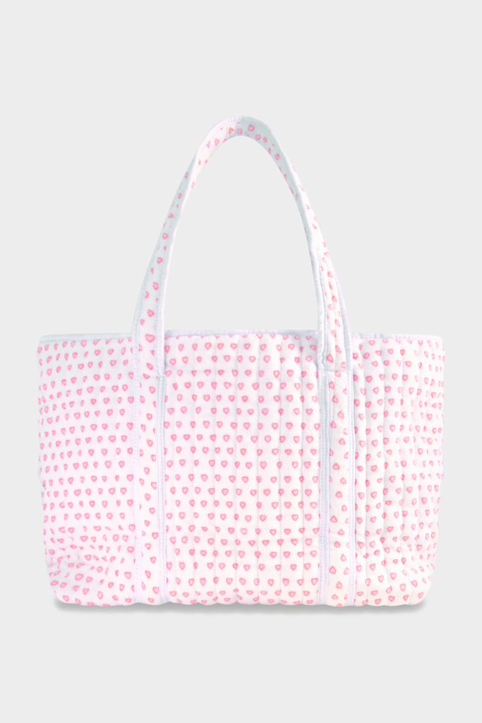 Hearts Terry Beach Tote
