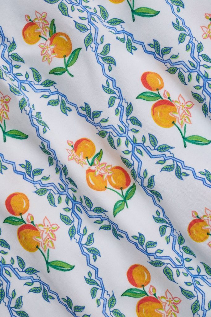 Clementine Trellis Long Sleeve Polo Pajamas