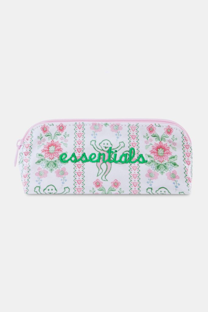 Monkey Block Stripe Makeup Bag