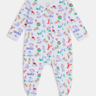 Infant Summer Club Zipper Footie