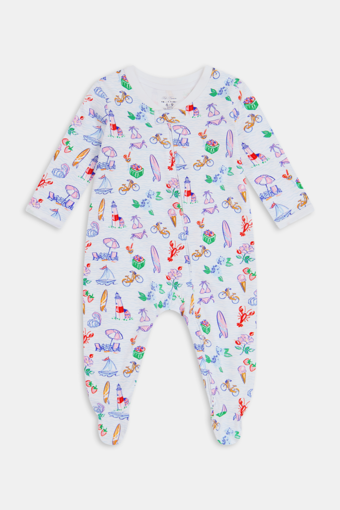 Infant Summer Club Zipper Footie