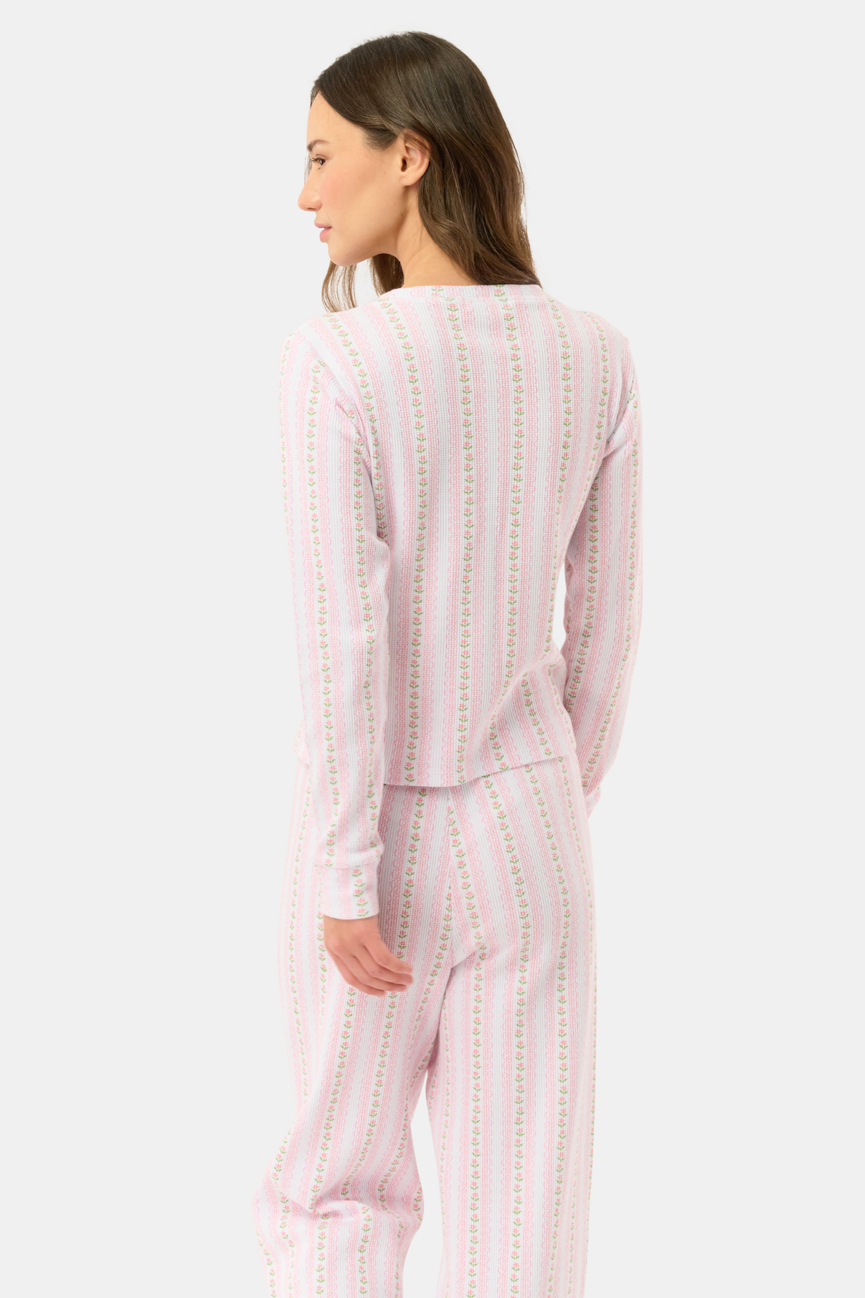 Daisy Heart Stripe Rosemary Top