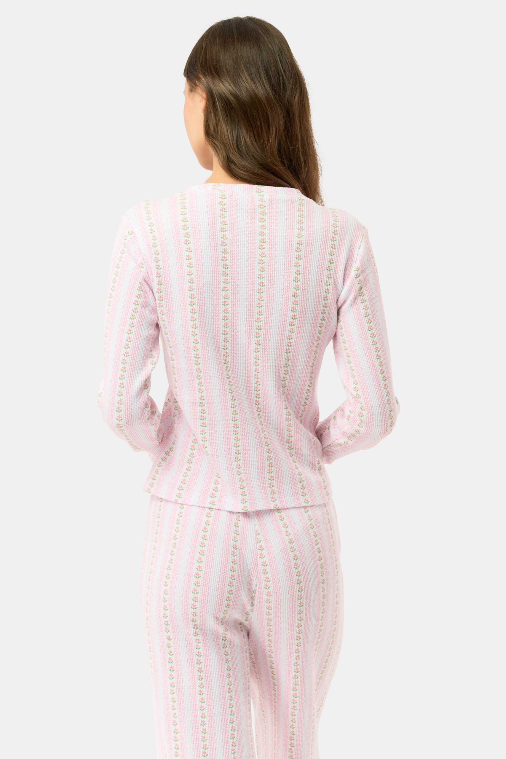 Daisy Heart Stripe Rosemary Top