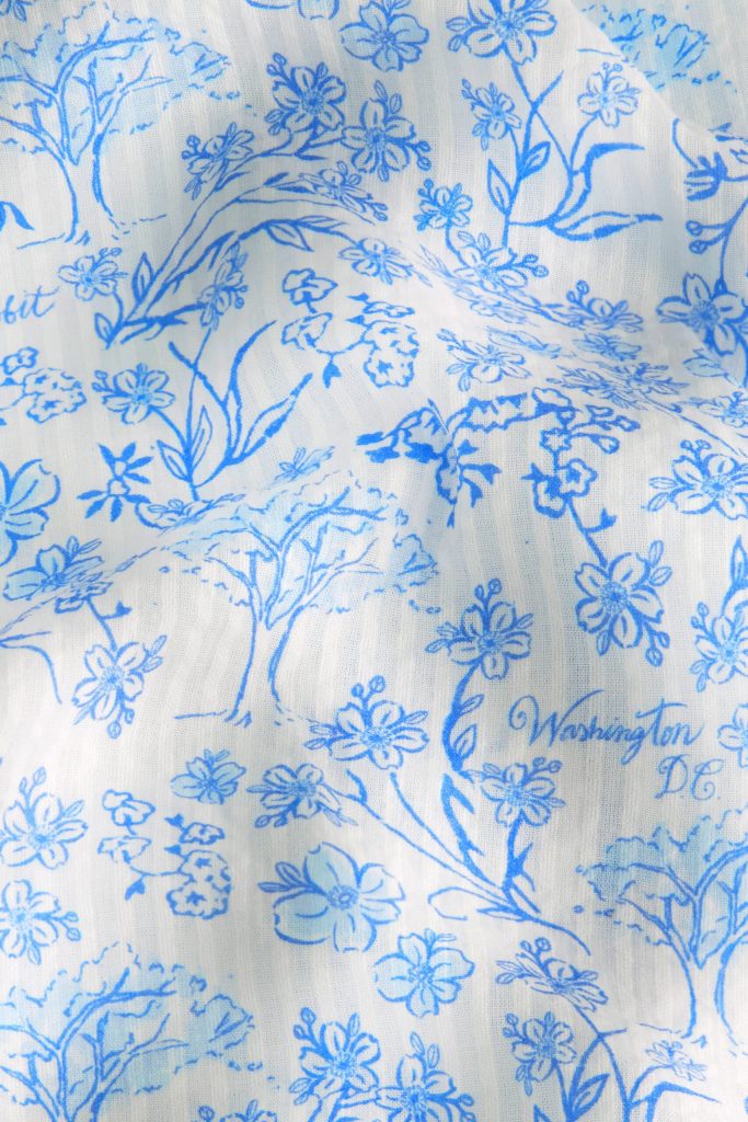 Cherry Blossom Toile Sabrina Top