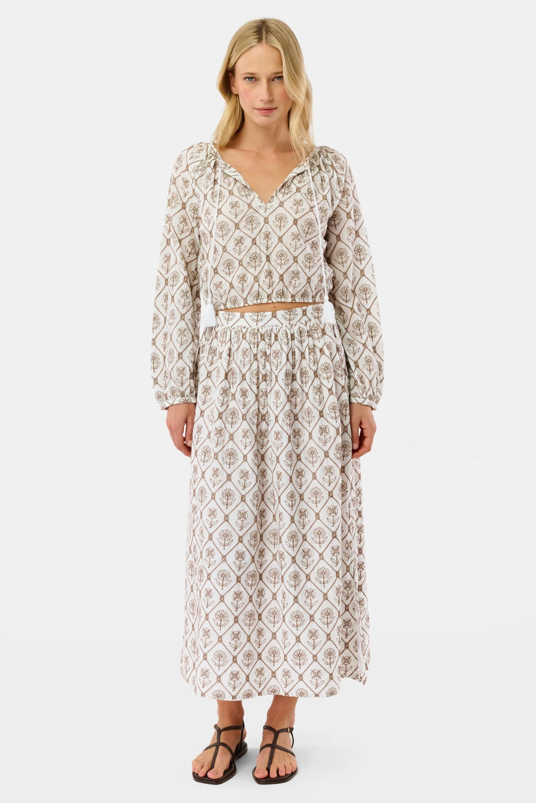 Infinity Floral Embroidery Stevie Top