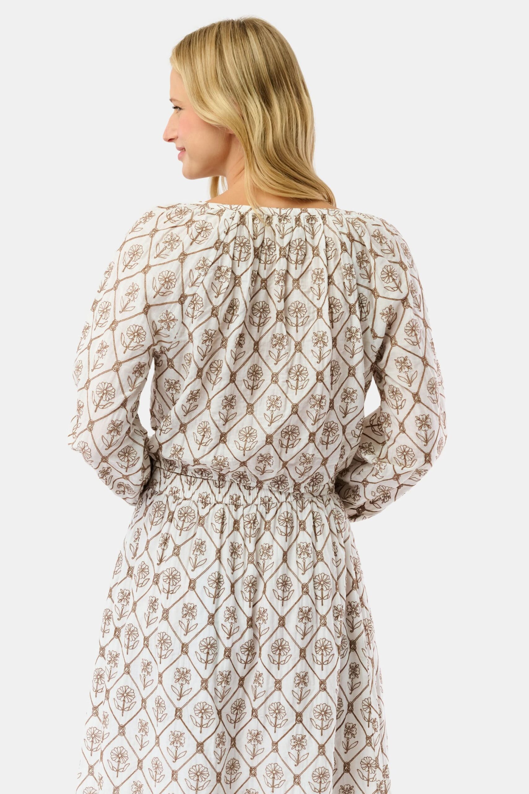 Infinity Floral Embroidery Stevie Top