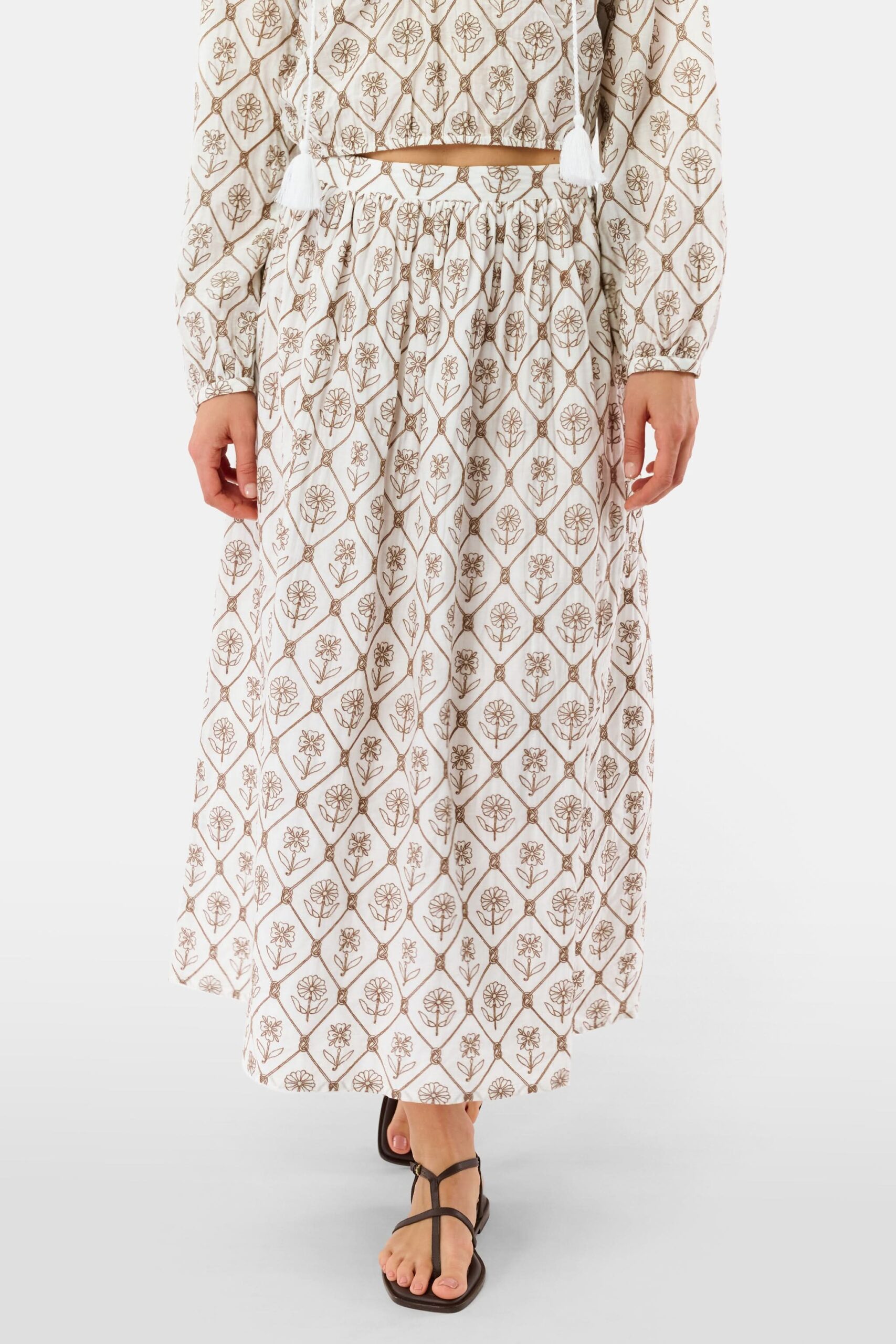 Infinity Floral Embroidery Valerie Skirt