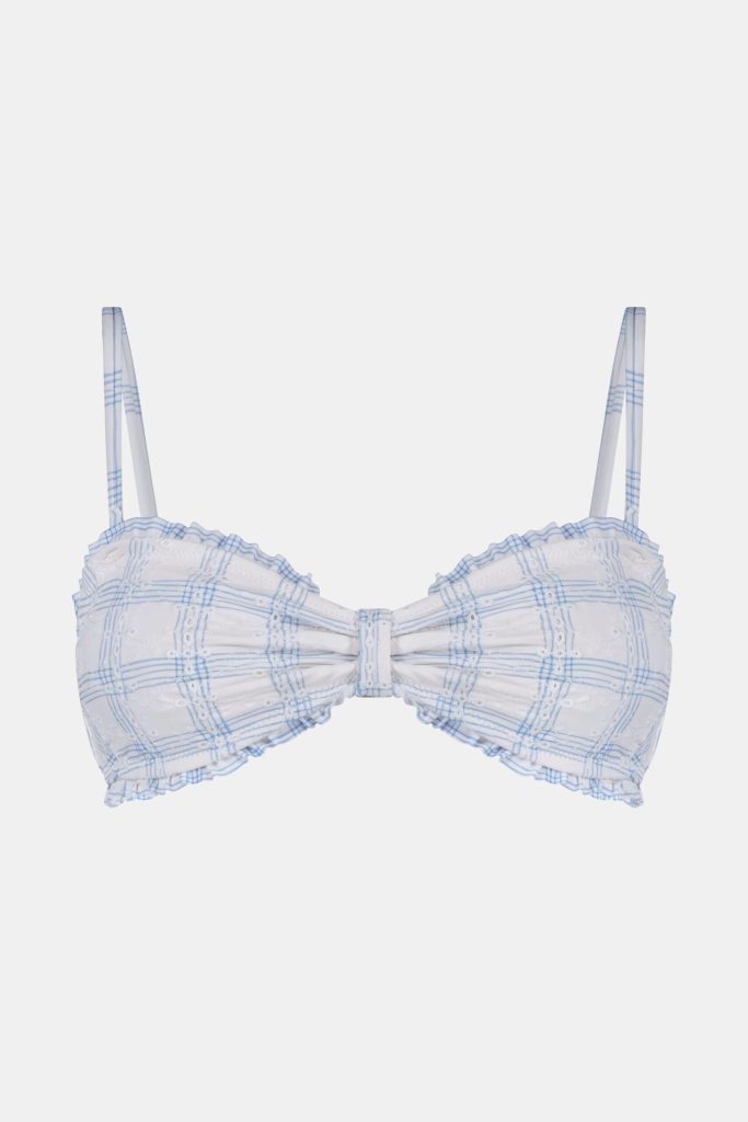 Sun Check Eyelet Sydney Bikini Top