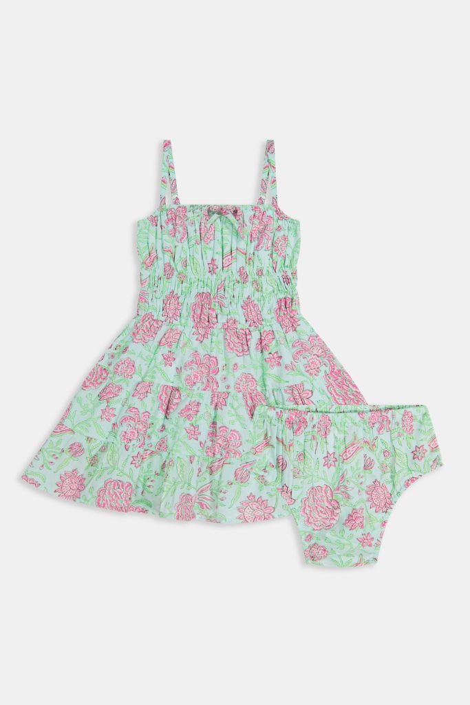 Kids Camellia Block Karla Dress