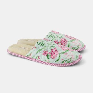 Camellia Block Quilted Slippers