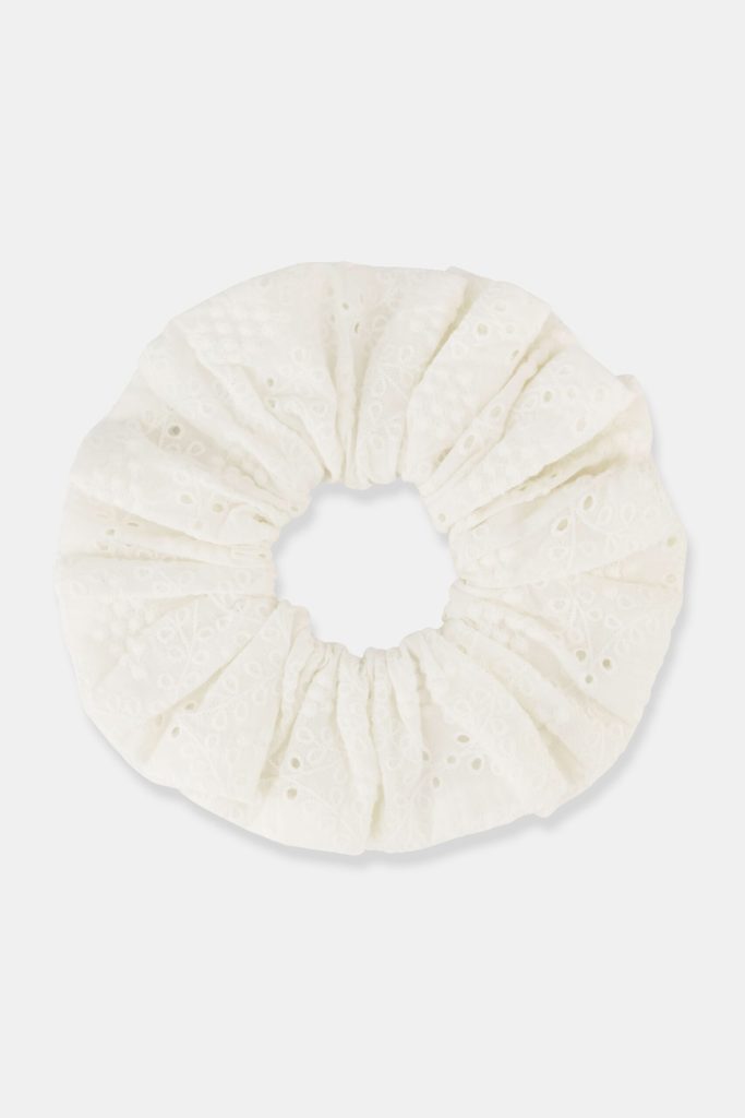 Eyelet Lattice Oversized Scrunchie