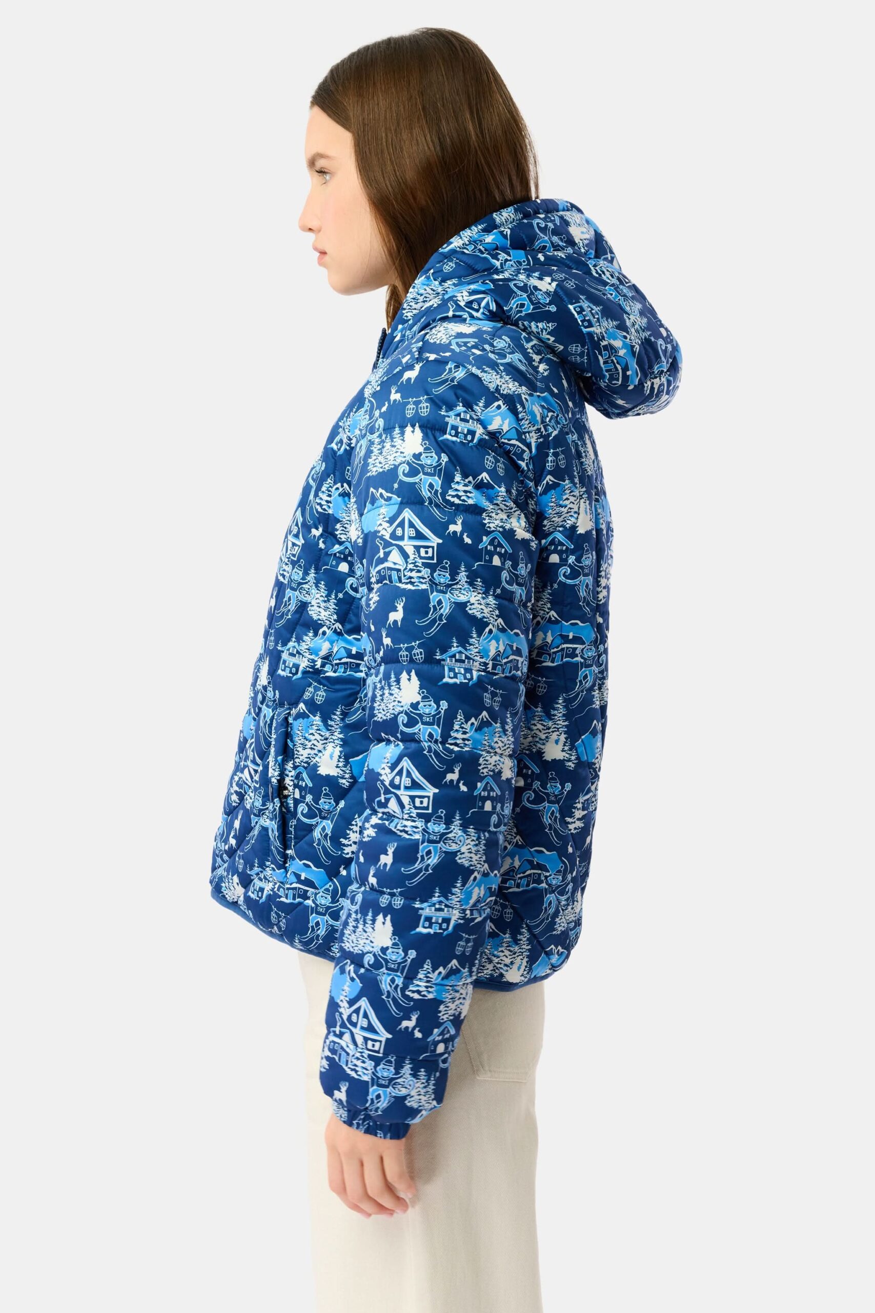 Ski Toile Reversible Puffer Jacket