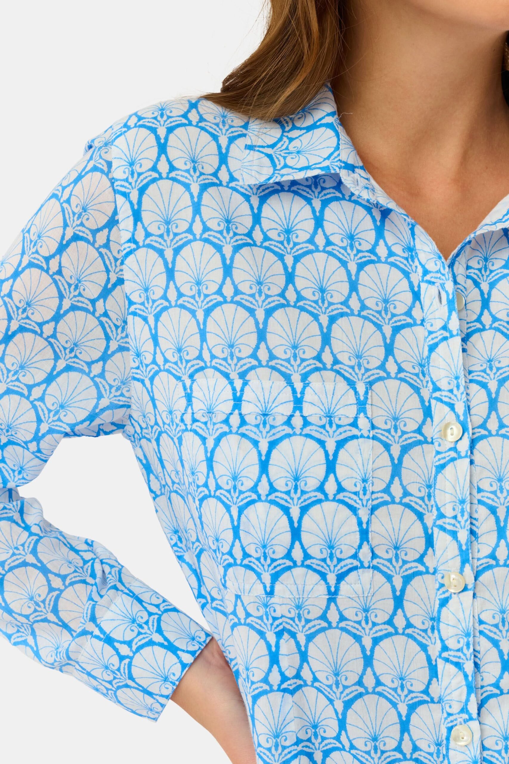 Fan Geo Shirt Dress