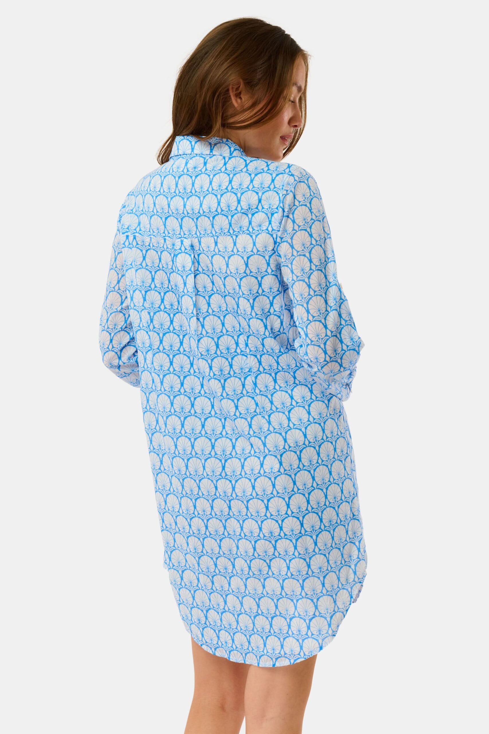 Fan Geo Shirt Dress