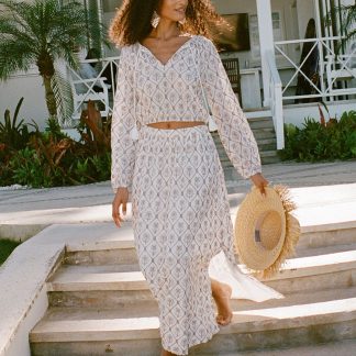 Infinity Floral Embroidery Valerie Skirt