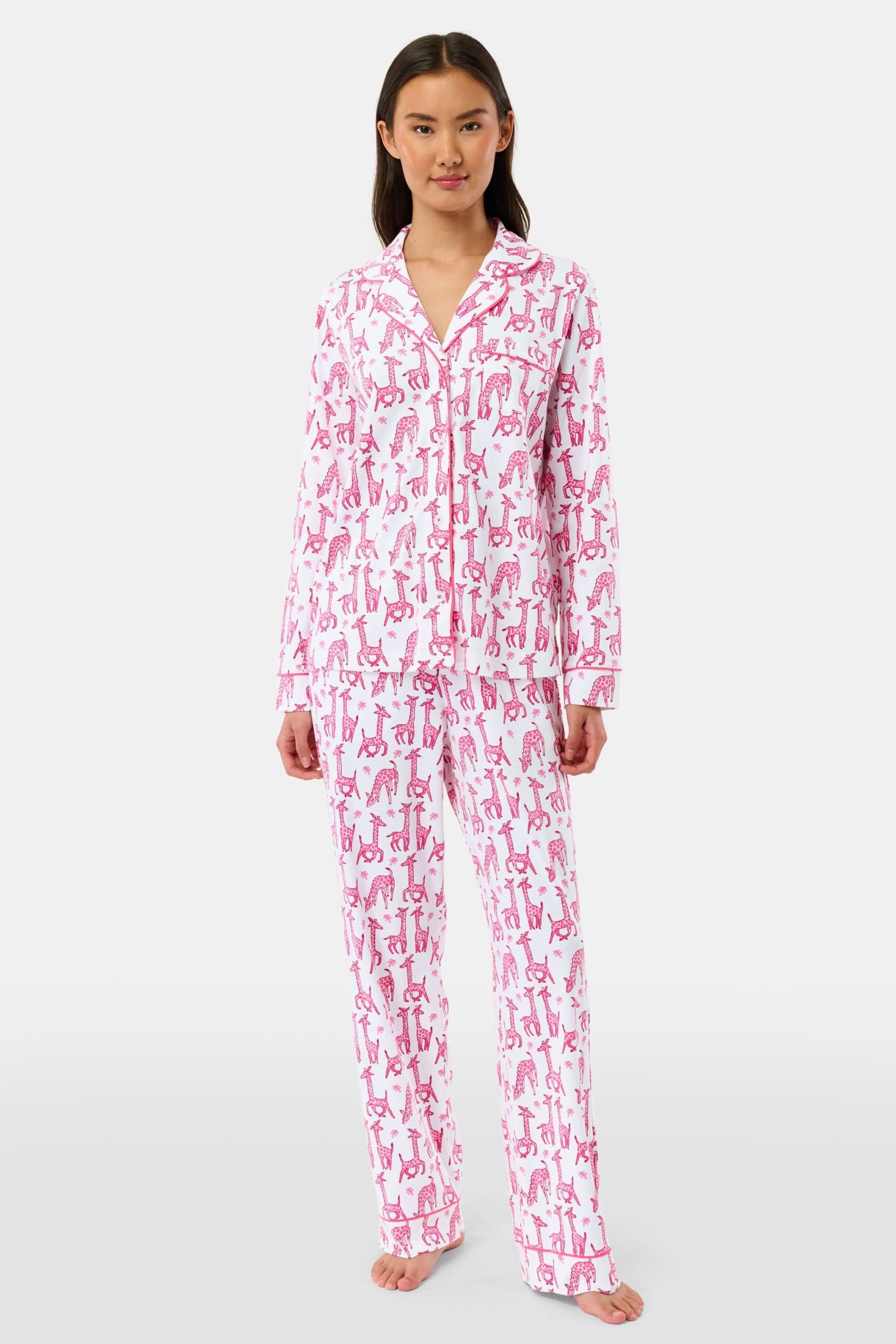 Gigi Giraffe Long Sleeve Polo Pajamas