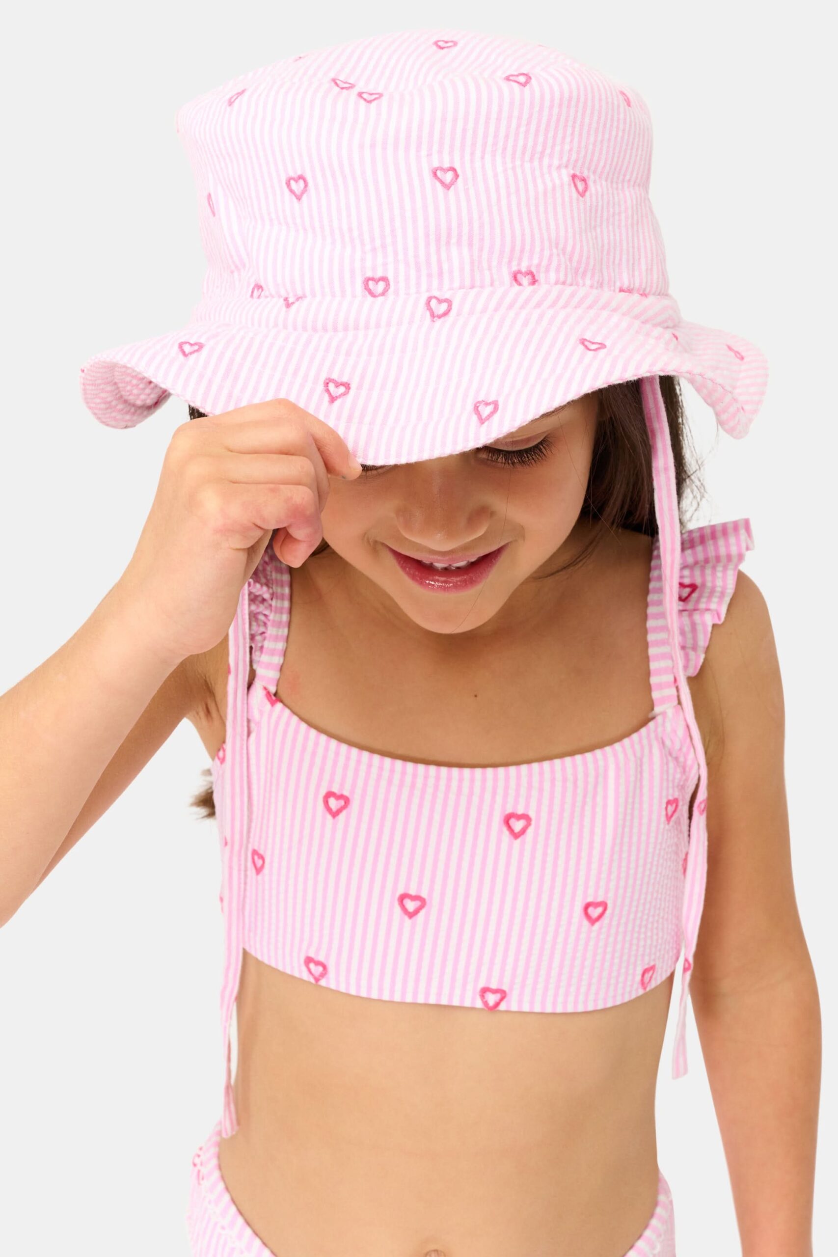 Kids Mini Hearts Bucket Hat