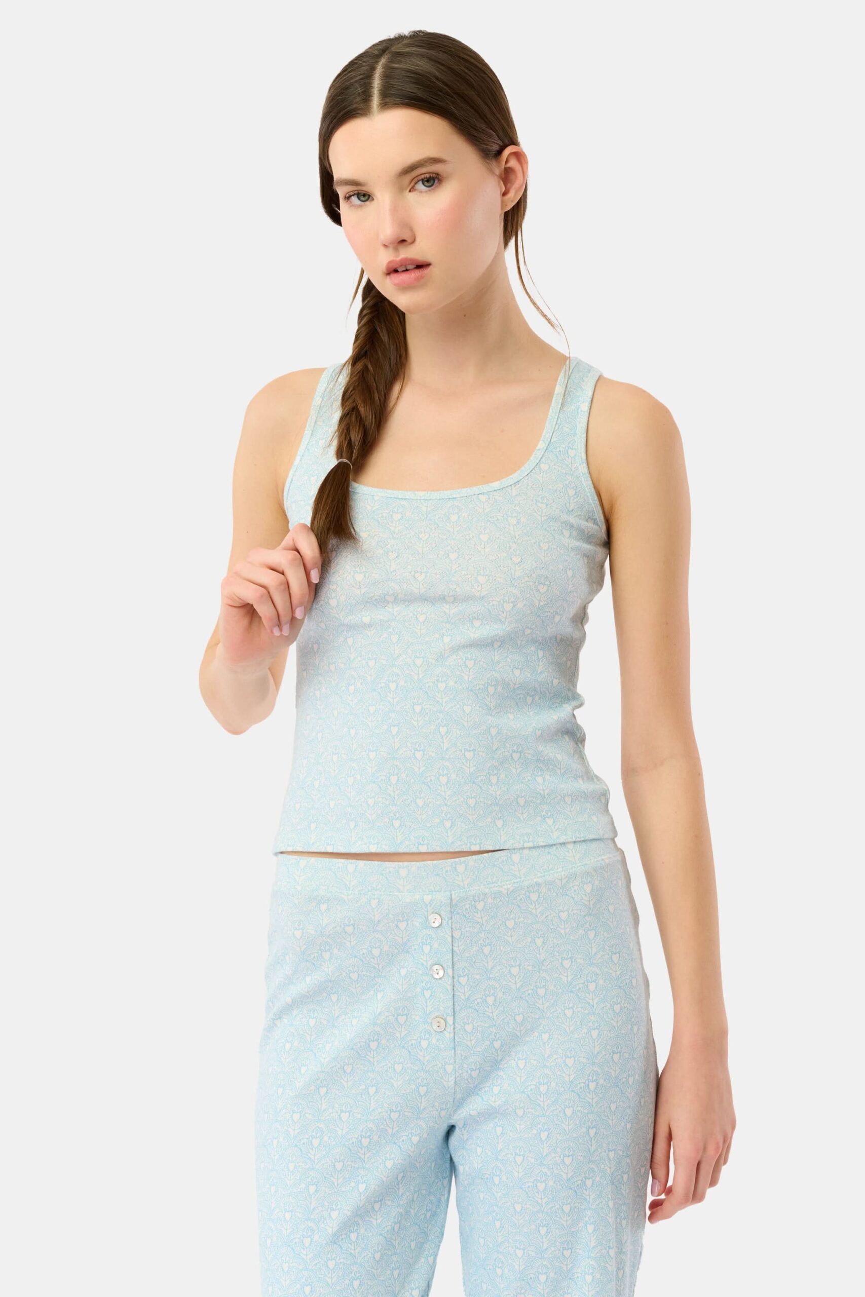 Jemina Hearts Pointelle Astor Tank