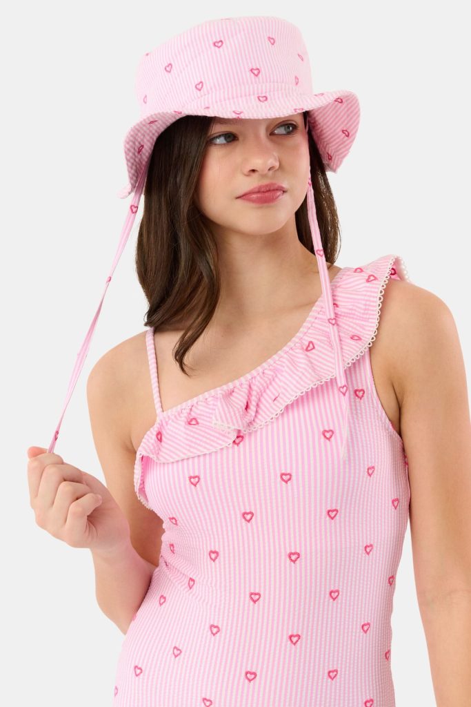 Kids Mini Hearts Bucket Hat