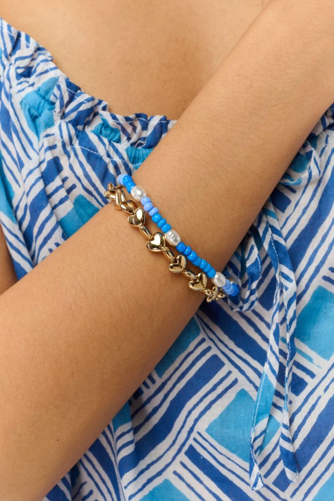 Colorful Hearts Bracelet Stack