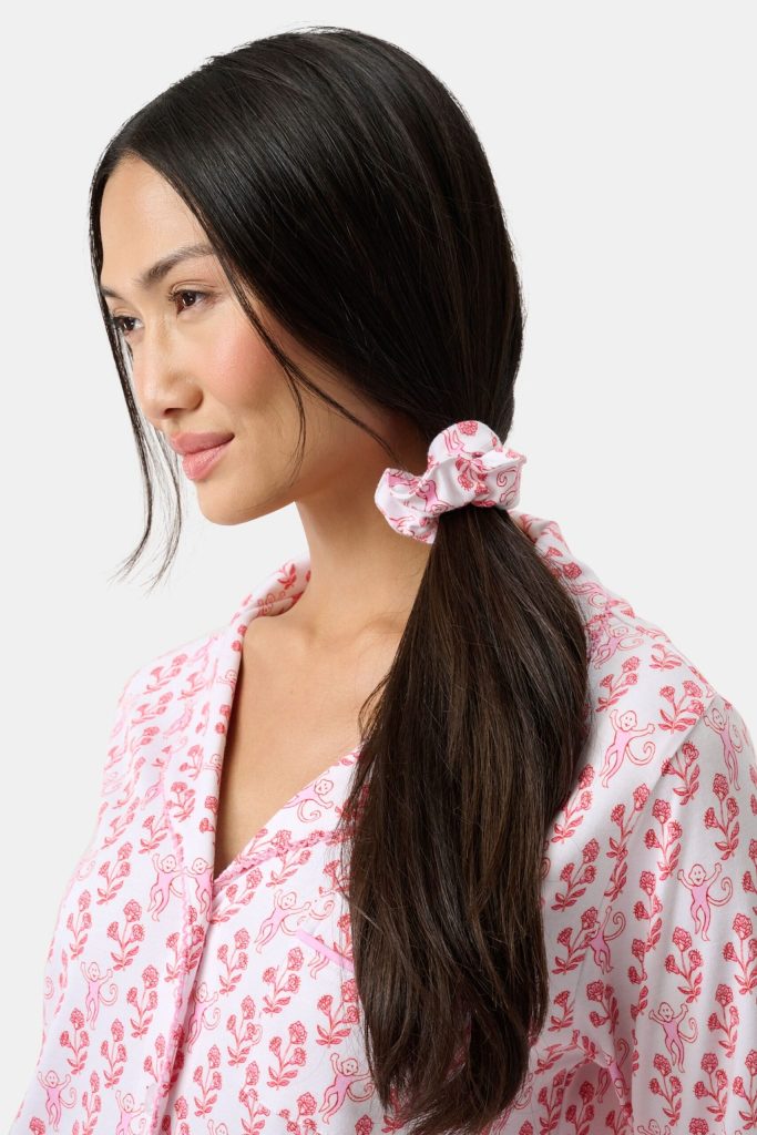 Rosa Ditsy Monkey Scrunchie