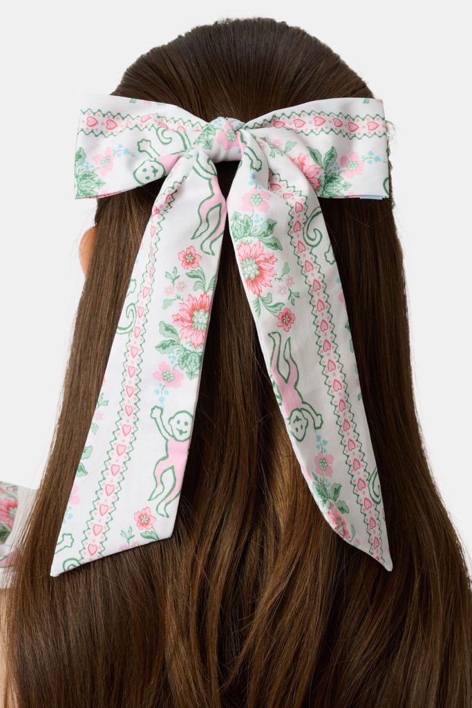 Monkey Block Stripe Belle Bow