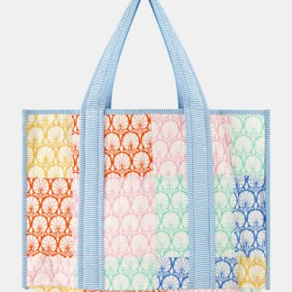 Fan Geo Quilted Tote