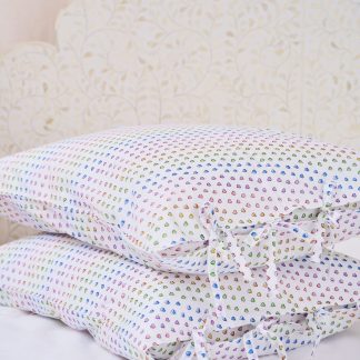 Disco Hearts Pillowcase Set with Ties