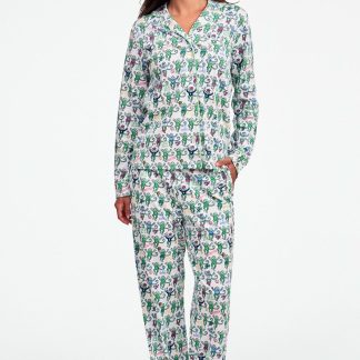 BOSTON MONKEY LONG SLEEVE POLO PAJAMAS