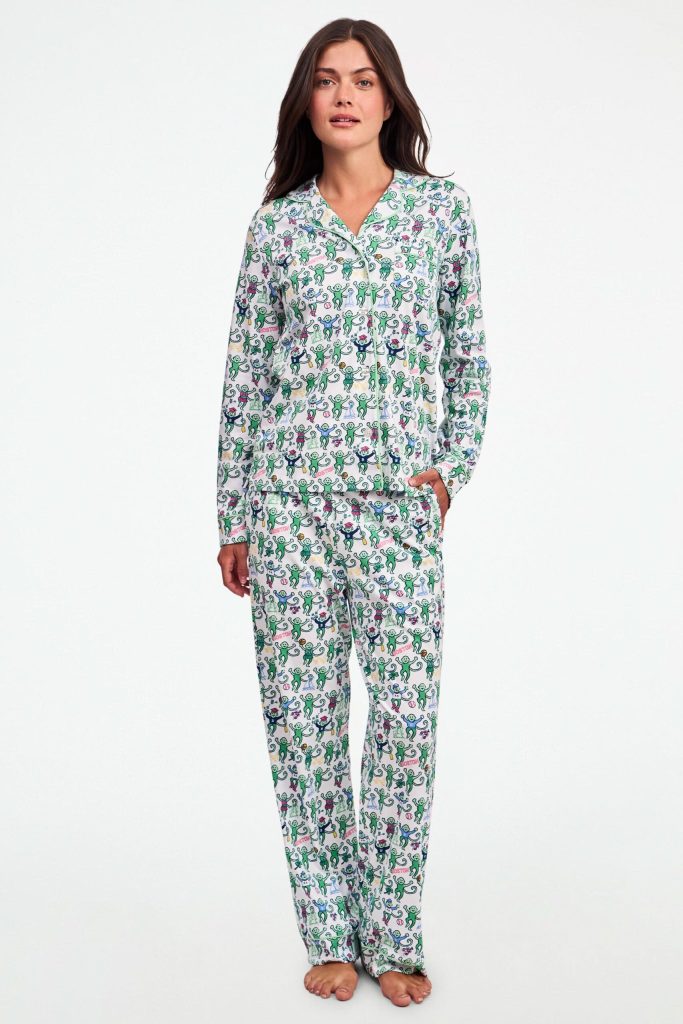 BOSTON MONKEY LONG SLEEVE POLO PAJAMAS