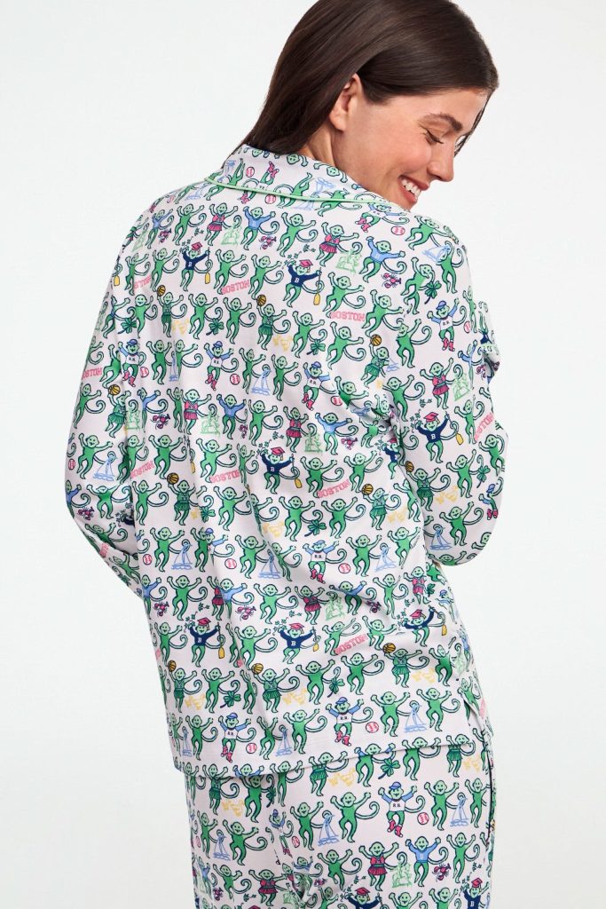 BOSTON MONKEY LONG SLEEVE POLO PAJAMAS