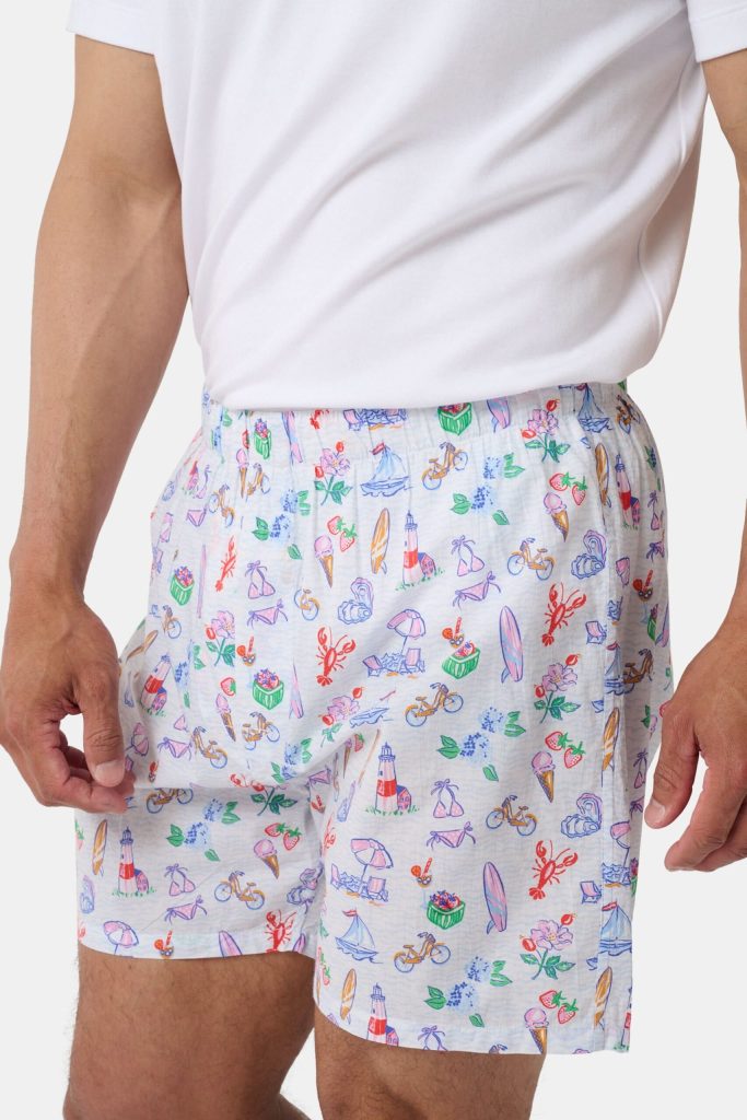 Mens Summer Club/Clementine Trellis Boxer Set