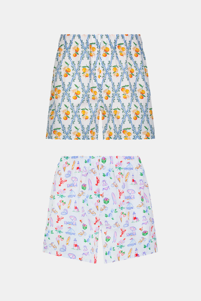 Mens Summer Club/Clementine Trellis Boxer Set