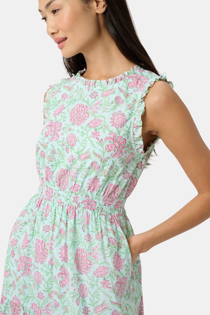 Camellia Block Milani Dress