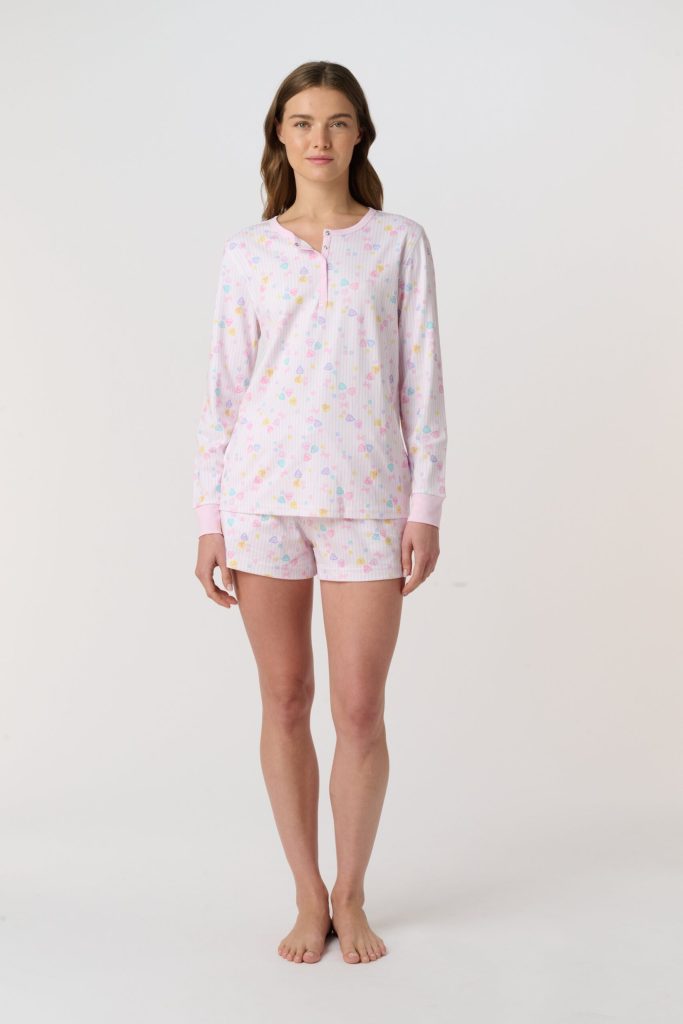 Candy Heart Stripe Hunter Pajamas