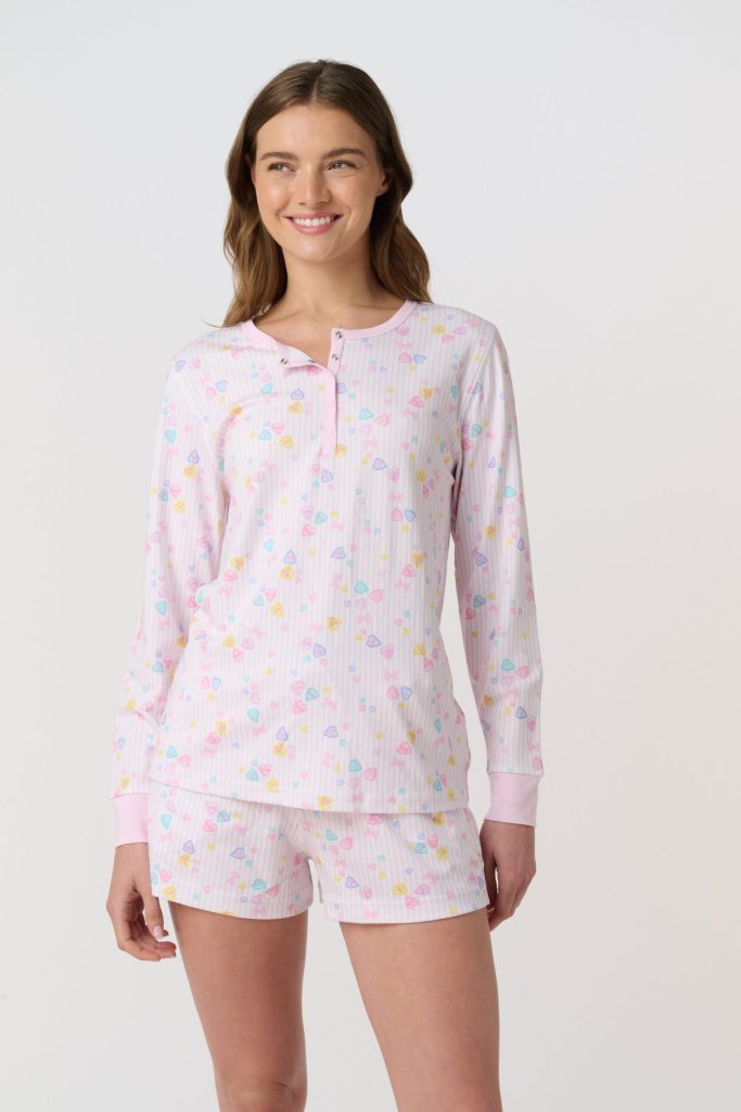 Candy Heart Stripe Hunter Pajamas