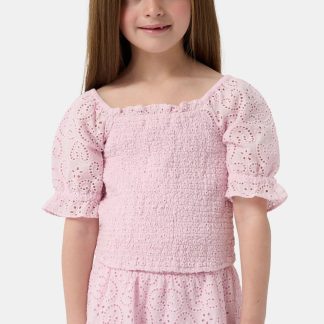 Kids Clover Eyelet Elsie Top