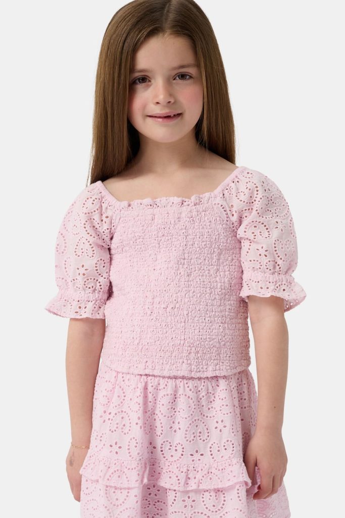 Kids Clover Eyelet Elsie Top
