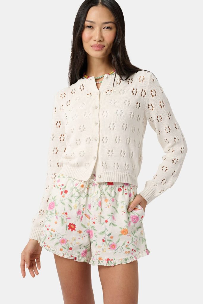 Floral Crochet Moxie Cardigan