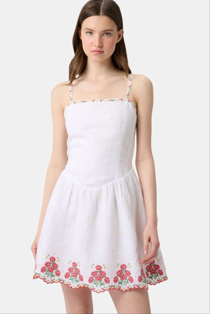 Ditsy Floral Embroidery Hannah Dress