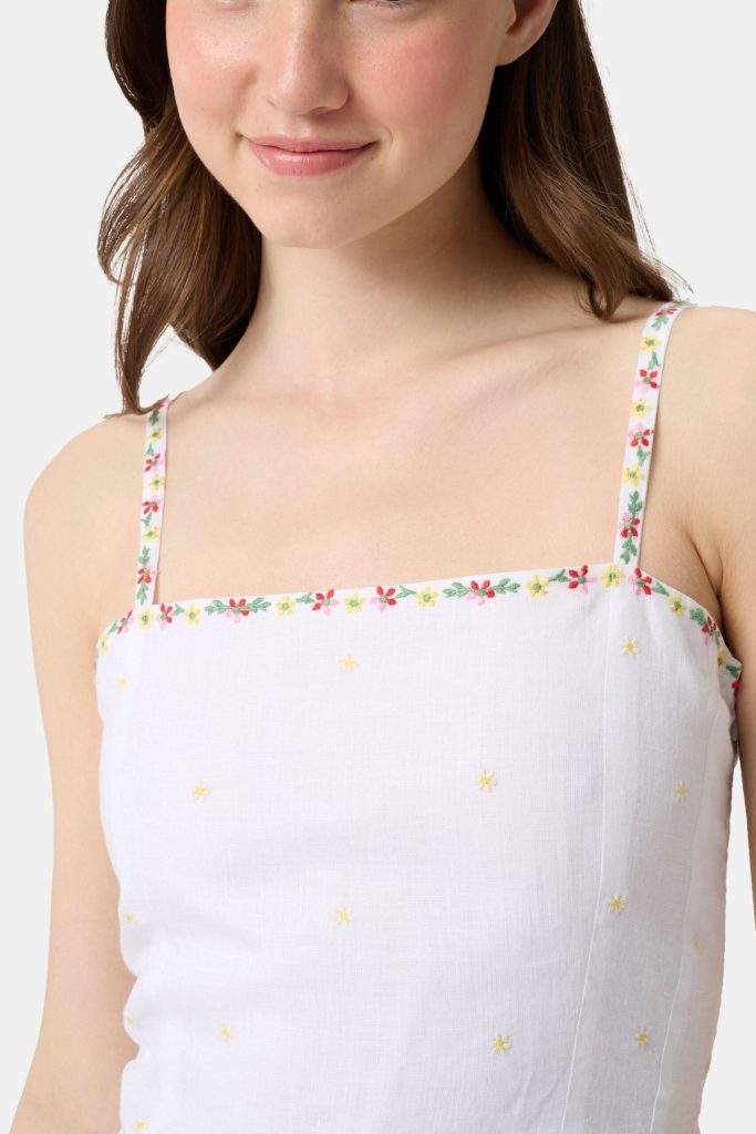 Ditsy Floral Embroidery Hannah Dress