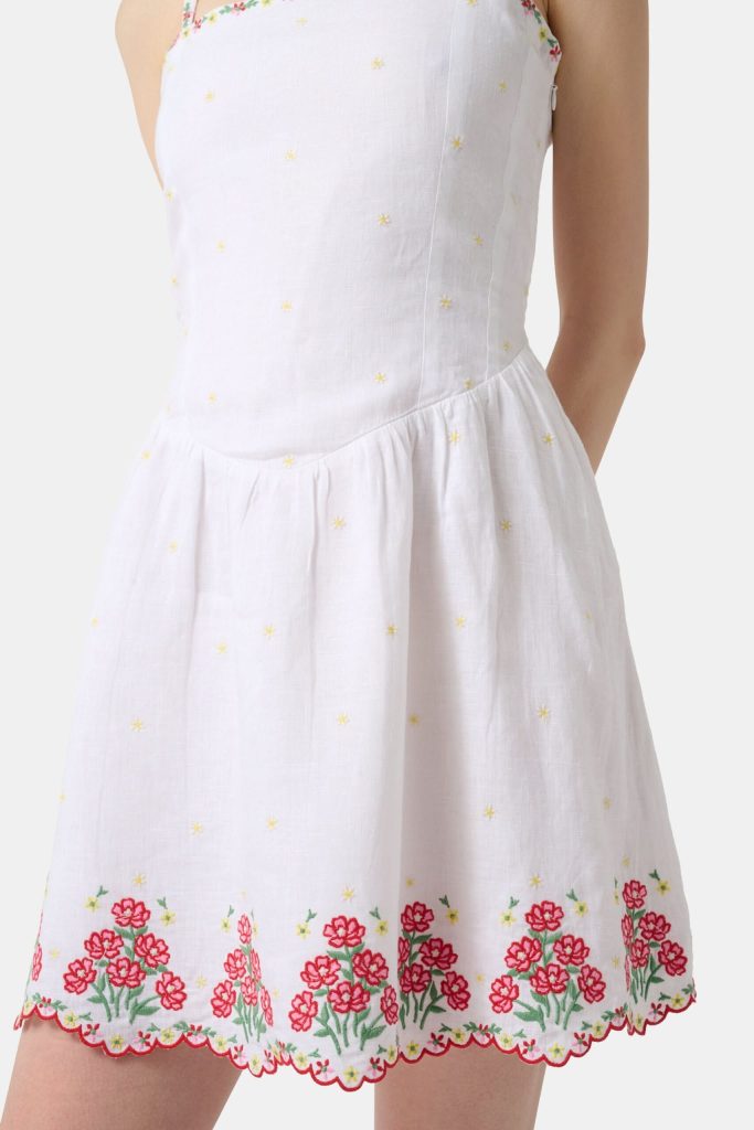 Ditsy Floral Embroidery Hannah Dress