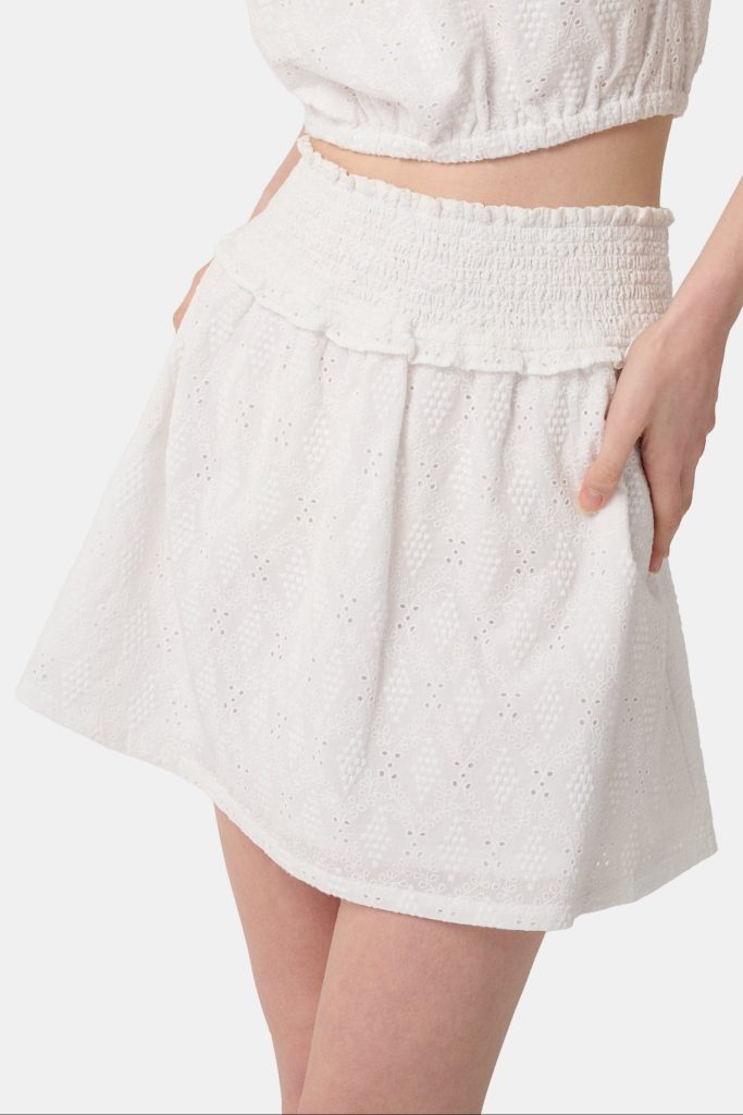 Eyelet Lattice Erin Skirt