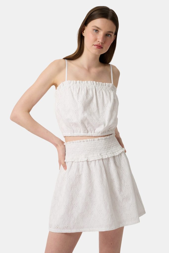 Eyelet Lattice Leah Top