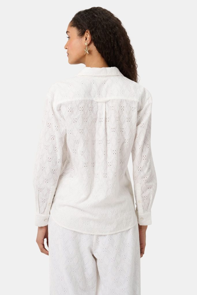 Eyelet Lattice Boyfriend Shirt