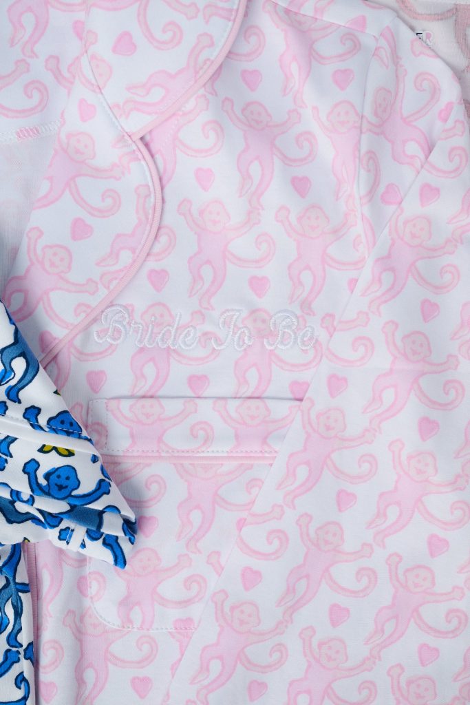 Lovely Monkey Long Sleeve Polo Pajamas
