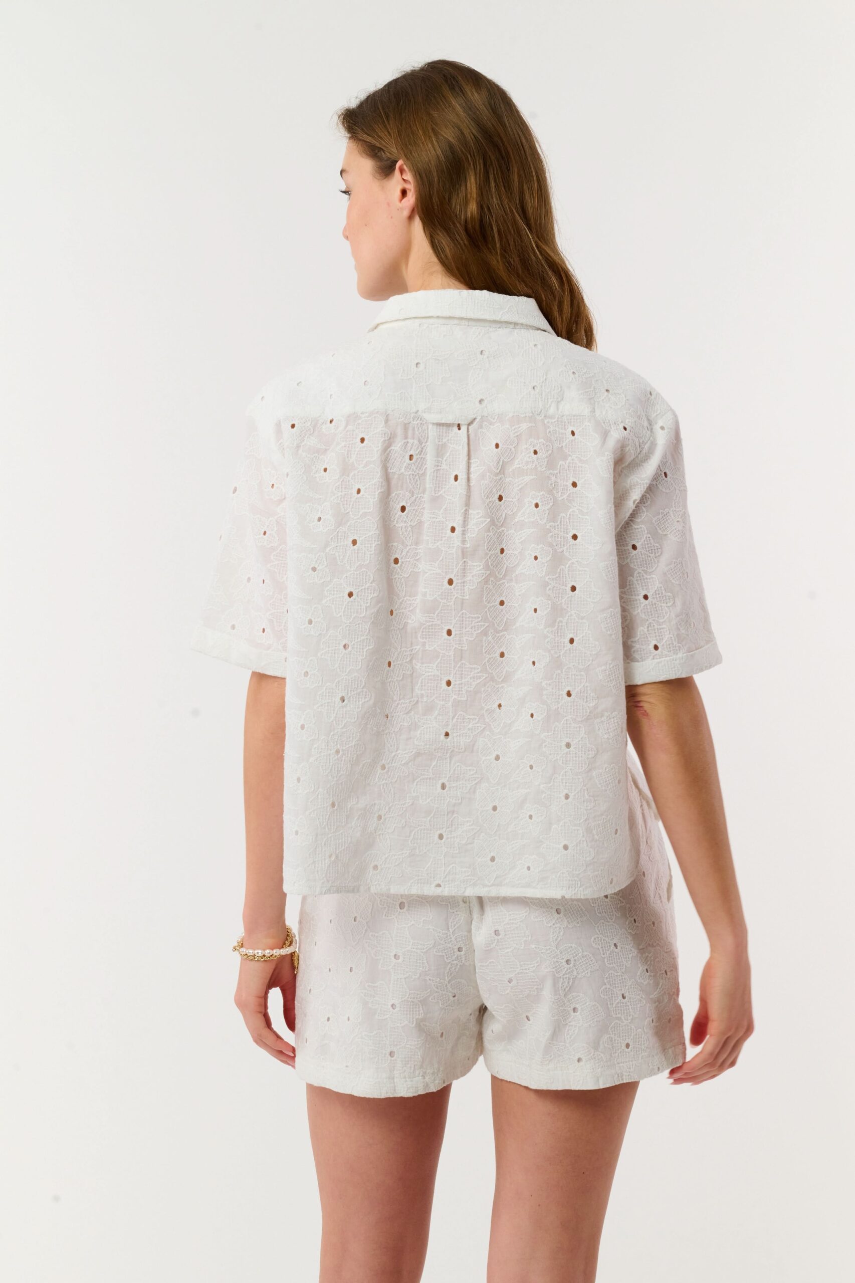 Floral Eyelet Frankie Shirt