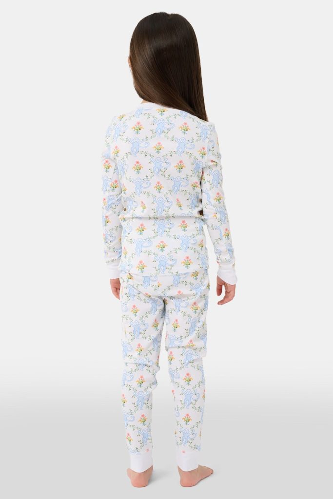Kids Floral Monkey Trellis Pajamas